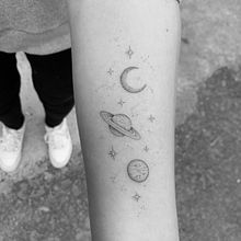 Celestial Tattoos. Design project by Ella Storm - 07.05.2021