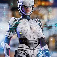 CYBER ARMOR X91 BY Oscar creativo. Een project van 3D,  Ontwerp, Traditionele illustratie,  Reclame,  Muziek, Motion Graphics,  3D-modellering,  3D-ontwerp, 3D-animatie, 3D-karakterontwerp, Grafisch ontwerp, Ontwerp van personages, Kostuumontwerp, Multimedia,  Videobewerking,  Digitaal schilderij, Videogames, YouTube Marketing y Digitale illustratie van Oscar Creativo - 05.07.2021