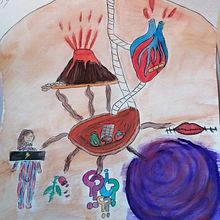 Consciencia intrínseca. Drawing, and Watercolor Painting project by Issa Tikins De LaPopie - 07.05.2021