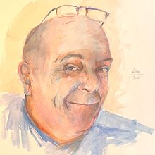 My project in Artistic Portrait with Watercolors course - Alan. Fine Arts, Painting, Watercolor Painting, and Portrait Drawing project by Sam Cooper - 07.05.2021