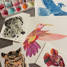 Mi Proyecto del curso: Técnicas experimentales de acuarela para principiantes . Projekt z dziedziny Trad, c, jna ilustracja,  Sztuki piękne, Malowanie akwarelą, Ilustracja naturalist i czna użytkownika pconde_gro - 04.07.2021