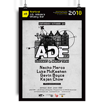 Poster ADE 2018. Graphic Design, and Music project by Daniel Lores - 08.12.2018