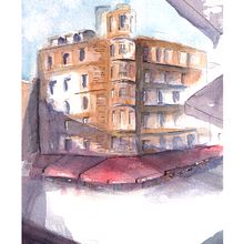 My project in Architectural Sketching with Watercolor and Ink course. Sketching, Drawing, Watercolor Painting, Architectural Illustration, Sketchbook & Ink Illustration project by Judith van Rijswijk - 07.06.2021