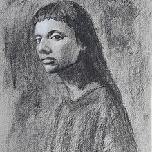 Mi Proyecto del curso: Retrato realista al carboncillo. Ilustração tradicional, Artes plásticas, Desenho, Desenho de retrato, e Desenho realista projeto de nullufe - 06.07.2021