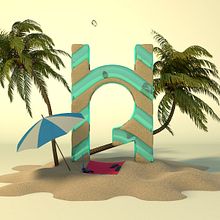 Summer time!. Un proyecto de 3D, Animación, Br, ing e Identidad, Animación 3D, Modelado 3D, Motion Graphics y Dirección de arte de Héctor Pascual del Pozo - 07.07.2021