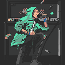 Homenaje a Chester Bennington . Traditional illustration project by santiagomaca_ - 07.07.2021