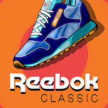 Reebok Classic  Ein Projekt aus dem Bereich Traditionelle Illustration, Design, Werbung, Zeichnung, Digitale Zeichnung, Digitale Illustration und Comic von Edson Horacio Camarillo - 07.07.2021