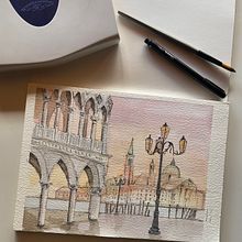 My project in Architectural Sketching with Watercolor and Ink course. Sketching, Drawing, Watercolor Painting, Architectural Illustration, Sketchbook & Ink Illustration project by Robyn Harvey - 07.08.2021