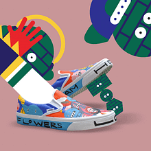 Vans Custom Culture. Un proyecto de Ilustración tradicional, Diseño de complementos, Artesanía, Arte urbano y Estampación de Jackkrit Anantakul - 21.09.2019