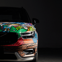Volvo Art on Car. Un proyecto de Ilustración tradicional, Artesanía, Bellas Artes, Pintura, Arte urbano y Diseño de Jackkrit Anantakul - 02.09.2019