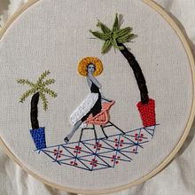 Mi Proyecto del curso: Bordado en fotografías sobre tela. Photograph, Collage, Paper Craft, Printing, Embroider, and DIY project by Adela V - 07.08.2021