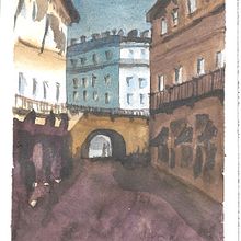 My project in Architectural Illustration with Watercolor course. Un proyecto de Ilustración tradicional, Dibujo, Pintura a la acuarela, Ilustración arquitectónica, Bocetado y Sketchbook de mariasol2201 - 08.07.2021