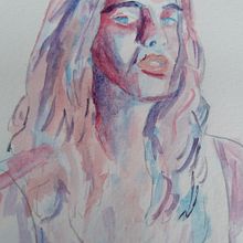 Mi Proyecto del curso: Retrato artístico en acuarela. Fine Arts, Painting, Watercolor Painting, and Portrait Drawing project by lilyhualqui - 07.08.2021