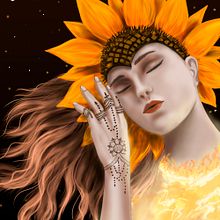 My project in Digital Fantasy Portraits with Photoshop course (Children of the Sun). Un proyecto de Ilustración tradicional, Dibujo, Ilustración digital, Dibujo de Retrato, Dibujo digital y Pintura digital de Kristina Voznaya - 08.07.2021