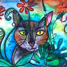 Rin and the fox cubs. Painting, Children's Illustration, and Watercolor Painting project by Dolores van Arkel - 07.09.2021
