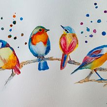 Premier essai à l’aquarelle. Un proyecto de Ilustración tradicional, Pintura a la acuarela, Dibujo realista e Ilustración naturalista				 de Claudia Bégin - 13.08.2021