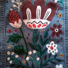 Mi Proyecto del curso: Composición floral con acrílico y bordado. Un proyecto de Ilustración tradicional, Pintura, Bordado y Pintura acrílica de Maria Osorio - 09.07.2021