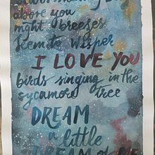 2 canciones . Calligraph, and Watercolor Painting project by Erika Zurcher - 07.11.2021