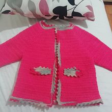 Mi proyecto del curso: Chaqueta rosa para niña. Fashion Design, Fiber Arts, DIY, and Crochet project by evitams - 07.11.2021