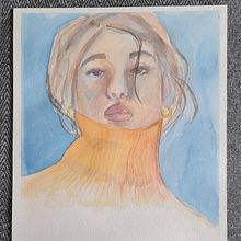 Mi Proyecto del curso: Retrato artístico en acuarela. Fine Arts, Painting, Watercolor Painting, and Portrait Drawing project by Claudie Cousin - 07.11.2021