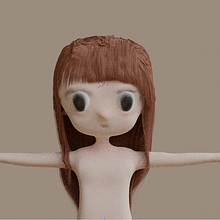 Anime. 3D Modeling, 3D Design, and 3D Character Design project by César Ureña - 07.11.2021