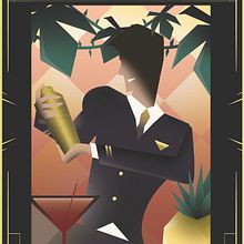 Mi Proyecto del curso: Ilustración digital estilo art déco. Traditional illustration, Fine Arts, Poster Design, and Digital Illustration project by Facundo Bermúdez - 07.12.2021