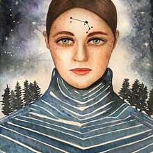 Mein Kursprojekt: Illustriertes Porträt mit Aquarell. Traditional illustration, Fine Arts, Painting, Drawing, Watercolor Painting, Portrait Drawing, and Artistic Drawing project by Lena Do - 07.12.2021
