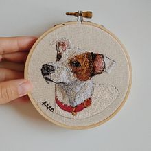 needle painting // dog . Bordir & Ilustrasi Naturalistik proyek oleh Gisele Camera - 07.12.2021