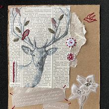 My project in Experimental Embroidery Techniques on Paper course. Projekt z dziedziny  Sztuki piękne,  Kolaż i  Haft użytkownika Lola BR - 12.07.2021