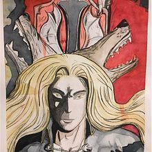 Mi proyecto del curso de acuarela con estilo manga. Design, and Traditional illustration project by Marco Gomez Perotti - 07.12.2021