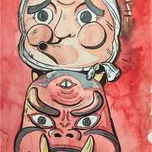 Mi proyecto numero 3 del curso de acuarela con estilo manga. Design, and Traditional illustration project by Marco Gomez Perotti - 07.12.2021