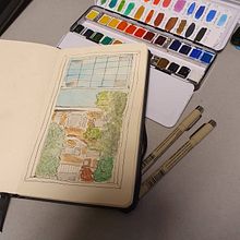 View from my window. Architectural Illustration project by Renske Wesseling - 07.12.2021