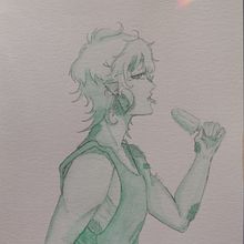 Prática de aquarela (personagens originais). Manga, and Watercolor Painting project by Kiri - 07.12.2021