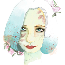 My project in Illustrated Portrait in Watercolor course . Ilustrasi tradisional, Seni Rupa, Lukisan, Menggambar, Lukisan Cat Air, Menggambar Potret, Dan Menggambar Artistik proyek oleh Кристина Островскаия - 07.12.2021