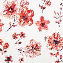 Bloody Flowers in Creating Patterns Using Watercolor course. Un proyecto de Pattern Design, Pintura a la acuarela y Diseño de moda de Ecaterina Moraru - 17.06.2021