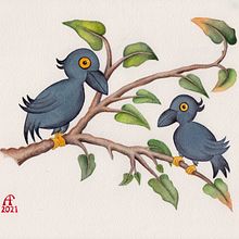 Fantasy crows Ein Projekt aus dem Bereich Traditionelle Illustration von Anneli Frisk - 01.05.2021