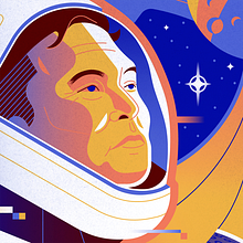 Sobre Elon Musk. Traditional illustration, Vector Illustration, and Editorial Illustration project by Salmorejo studio - 07.13.2021