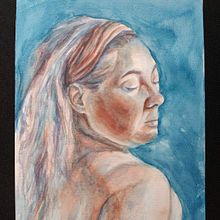 Mi Proyecto del curso: Retrato artístico en acuarela. Projekt z dziedziny  Sztuki piękne,  Malarstwo, Malowanie akwarelą i Portret użytkownika linamariavd - 13.07.2021