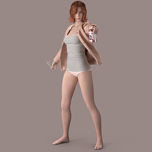 Fan art Gambito de Dama (curso Marvelous Designer). 3D, 3D Modeling, 3D Character Design, and 3D Design project by hugomontiel_ - 07.12.2021