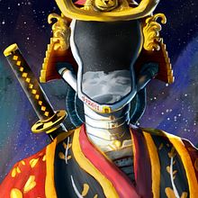 Samurai Galactico. Traditional illustration, and Concept Art project by Simon Fuquen - 07.13.2021