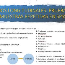 ESTUDIOS LONGITUDINALES: PRUEBAS DE VARIACIÓN EN SPSS. Un proyecto de Educación de María G. Roa - 13.10.2021