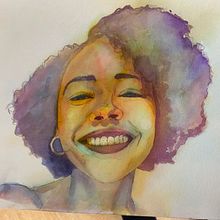 My project in Artistic Portrait with Watercolors course. Projekt z dziedziny  Sztuki piękne,  Malarstwo, Malowanie akwarelą i Portret użytkownika lcveal - 14.07.2021