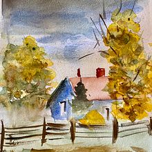 Mi proyecto del curso: Paisajes naturales en acuarela. Artes plásticas, Pintura, e Pintura em aquarela projeto de chuchi7 - 14.07.2021