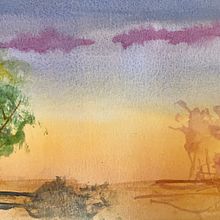 Mi proyecto de fin de curso: Paisajes naturales a la acuarela. Watercolor Painting, and Fine Arts project by chuchi7 - 07.14.2021