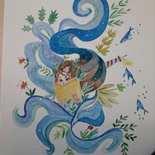 Mi Proyecto del curso: Técnicas de acuarela para ilustraciones de ensueño. Projekt z dziedziny Trad, c, jna ilustracja,  R, sunek, Malowanie akwarelą, Ilustracja w i dawnicza użytkownika Loli García Cobo - 15.07.2021