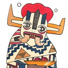 Tribal Mask.. Un progetto di Illustrazione tradizionale e Pittura ad acquerello di Go Carvalho - 16.07.2021