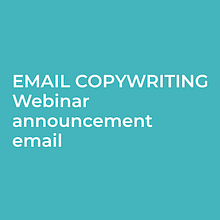 EMAIL: Email copywriting example of a webinar announcement. Projekt z dziedziny Doradztwo kreat i wne użytkownika Pam Neely - 23.06.2020