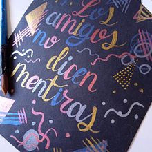 Mi Proyecto del curso: Lettering con acuarelas metálicas. Lettering, Watercolor Painting, H, and Lettering project by Rebeca Molina - 07.16.2021