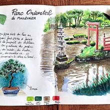 Mon projet du cours : Carnet de voyage à l’aquarelle. Un proyecto de Ilustración tradicional, Pintura a la acuarela, Ilustración arquitectónica y Sketchbook de Florence Miralles - 16.07.2021