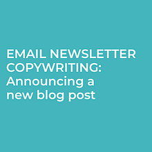 Email newsletter announcing a new blog post. Projekt z dziedziny Doradztwo kreat, wne, Cop i writing użytkownika Pam Neely - 13.04.2021